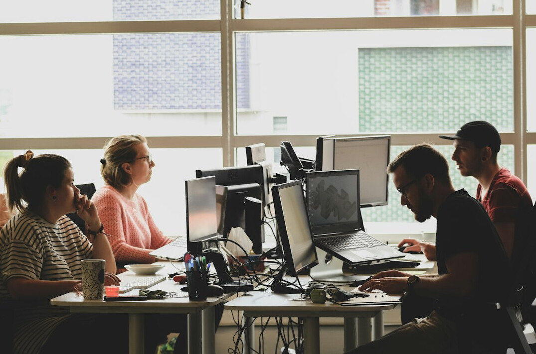 motivated employees working
